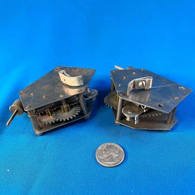 ANTIQUE GEAR DRIVEN TIMER/CLOCK GIZMOâ€™s X 2