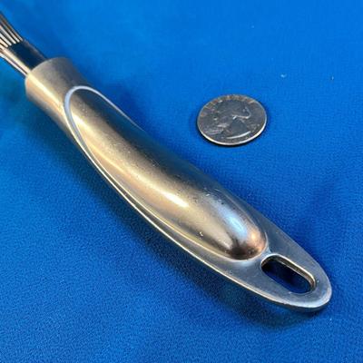 FANCY METAL WHISK WITH EASY GRIP HANDLE 