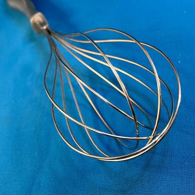 FANCY METAL WHISK WITH EASY GRIP HANDLE 