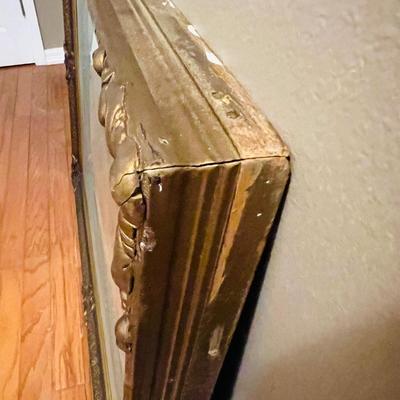 Old Heavy Mirror with Gold Frame