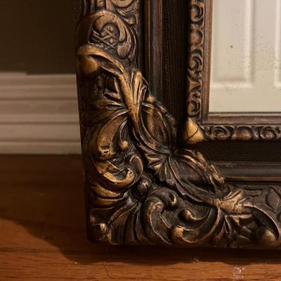 Old Heavy Mirror with Gold Frame