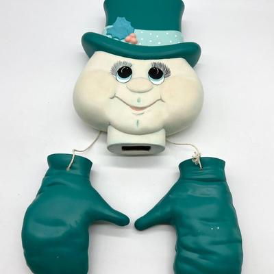 Vintage Ceramic Santa And Snowman Head & Hands