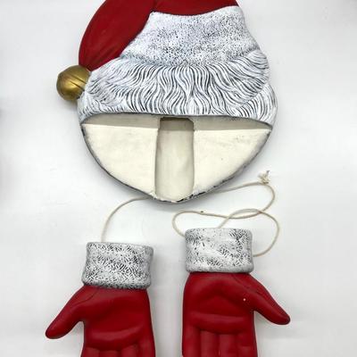 Vintage Ceramic Santa And Snowman Head & Hands