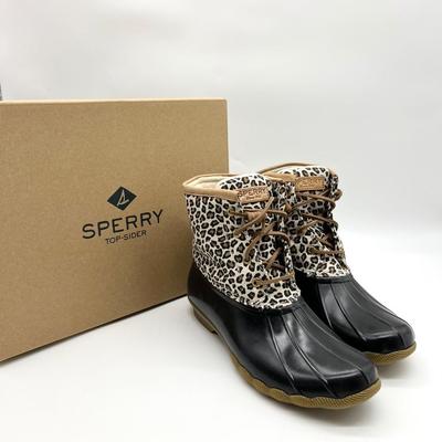 New SPERRY Women's Saltwater Rain Boot ladies 9