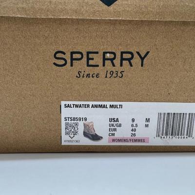 New SPERRY Women's Saltwater Rain Boot ladies 9