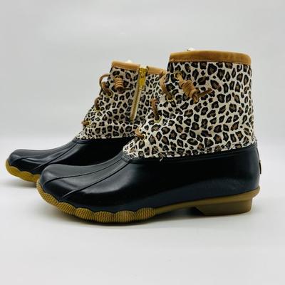 New SPERRY Women's Saltwater Rain Boot ladies 9