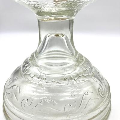 Pair Of Vintage Glass Oil Kerosene Lamp *Read Details