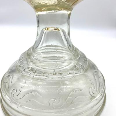 Pair Of Vintage Glass Oil Kerosene Lamp *Read Details