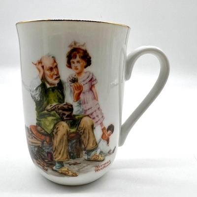 Vintage Norman Rockwell Museum Cups 1982 Collection