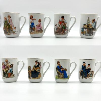 Vintage Norman Rockwell Museum Cups 1982 Collection