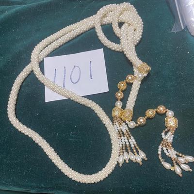 1920 Flapper Style Woven Long Necklace