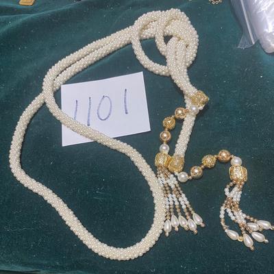1920 Flapper Style Woven Long Necklace