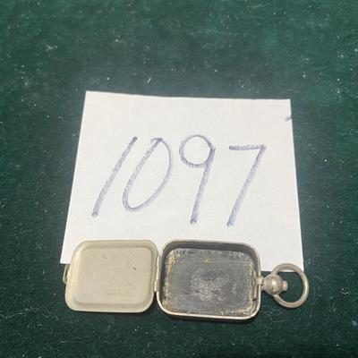 Continental Silver Plate Stamp Pendant