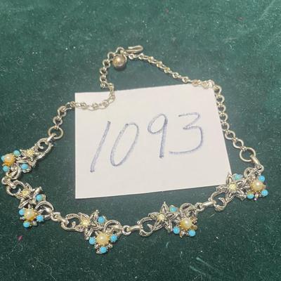Vintage Silver Tone Adjustable Choker