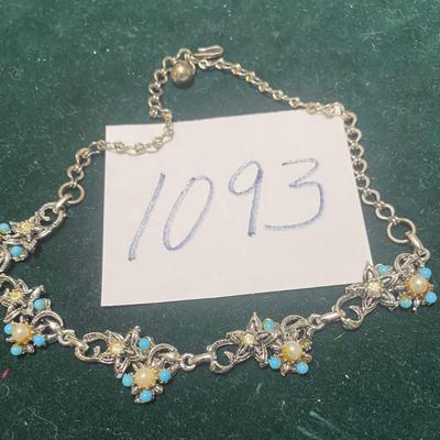 Vintage Silver Tone Adjustable Choker