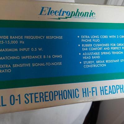 1960 's head phones never used. est $10.00