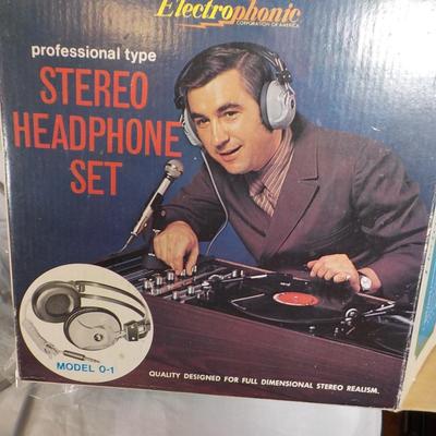 1960 's head phones never used. est $10.00