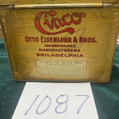 Vintage Cinco Handy Humidor W/Vintage Buttons