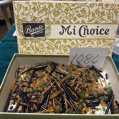 Vintage Box of Beads