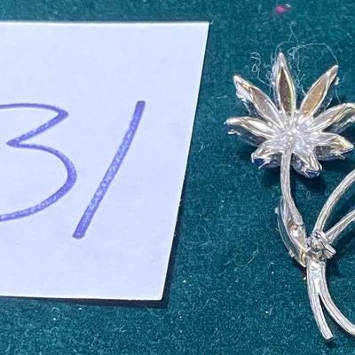 Vintage Floral Brooch