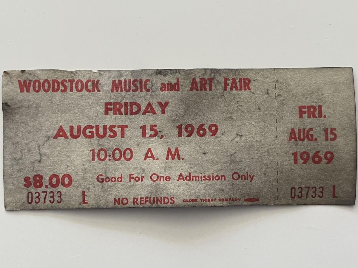 1969 Woodstock ticket | EstateSales.org