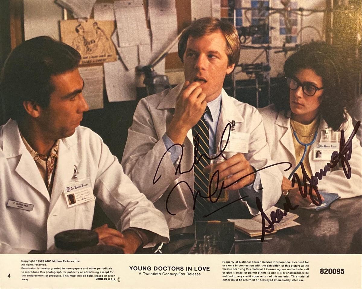 Young Doctors in Love Sean Young and Michael McKean signed mini lobby