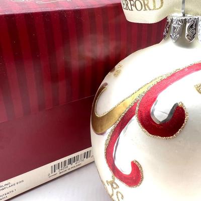 WATERFORD Swirling Snowflake Egg Ornament