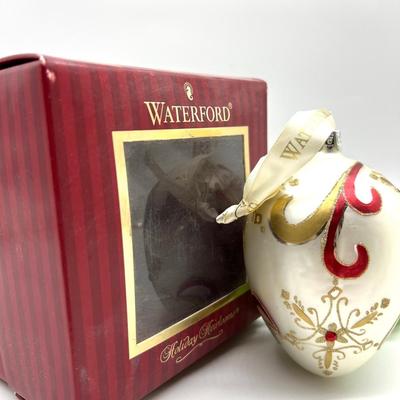WATERFORD Swirling Snowflake Egg Ornament