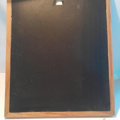 Signed and framed original watercolor Purple Iris Colette Laughlin