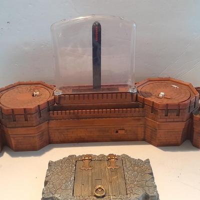 Harry Potter figures and The Sorcerer's Stone Power caster Playset card sorter