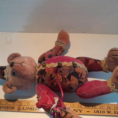 Vintage Collectible Jester Ballard Baines Bear Co. Plush Fully Jointed Posable