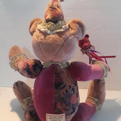 Vintage Collectible Jester Ballard Baines Bear Co. Plush Fully Jointed Posable