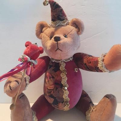 Vintage Collectible Jester Ballard Baines Bear Co. Plush Fully Jointed Posable