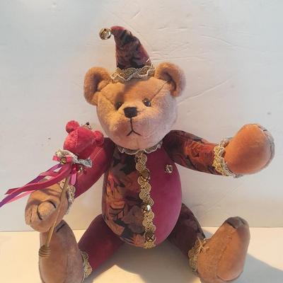 Vintage Collectible Jester Ballard Baines Bear Co. Plush Fully Jointed Posable