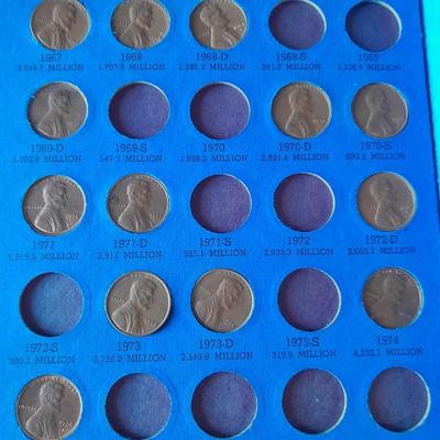 Lincoln Cents with John F. Kennedy Rug/Wall Tapestry, 1960's and unique Lincoln-Kennedy Penny