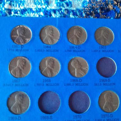 Lincoln Cents with John F. Kennedy Rug/Wall Tapestry, 1960's and unique Lincoln-Kennedy Penny