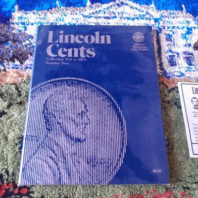 Lincoln Cents with John F. Kennedy Rug/Wall Tapestry, 1960's and unique Lincoln-Kennedy Penny