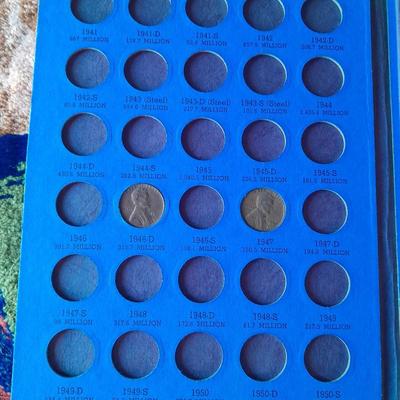 Lincoln Cents with John F. Kennedy Rug/Wall Tapestry, 1960's and unique Lincoln-Kennedy Penny