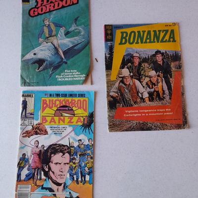 Comic books Bonanza, Buckaroo Banzai and Flash Gordon