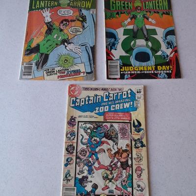 Comic Books Green Lantern Green Arrow, and Captain Carrot