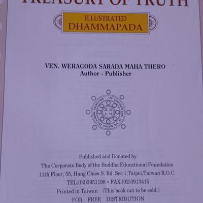 Treasury Of Truth: Illustrated Dhammapada Hardcover Buddha teaching book with sleeve