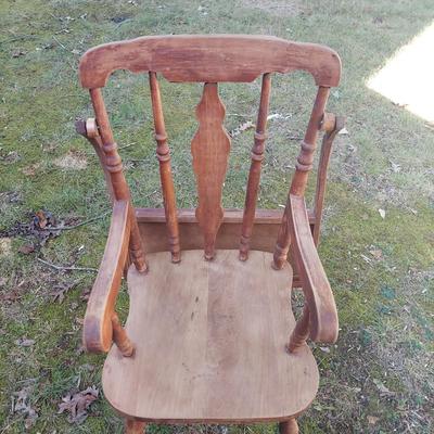 Vintage High Chair and Children's Dresses (OB4-BBL)