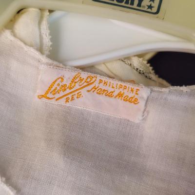 Vintage High Chair and Children's Dresses (OB4-BBL)