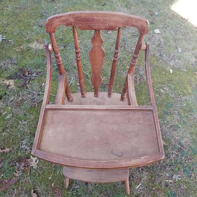Vintage High Chair and Children's Dresses (OB4-BBL)