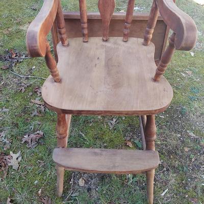 Vintage High Chair and Children's Dresses (OB4-BBL)