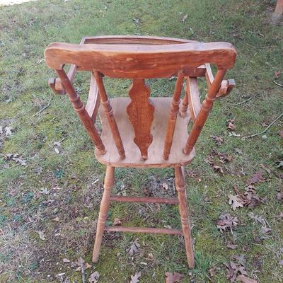 Vintage High Chair and Children's Dresses (OB4-BBL)