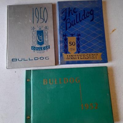 Three 1950's The Bulldog Yearbooks Greeley Colorado College Highschool
