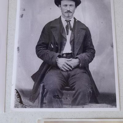 Black and white photographs (copies) Brig. Gen. Alfred Mouton and other men