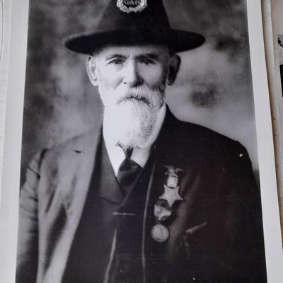 Black and white photographs (copies) Brig. Gen. Alfred Mouton and other men