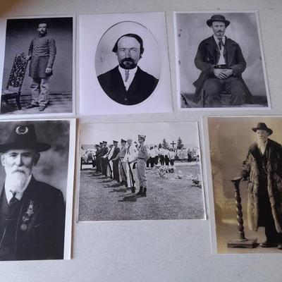 Black and white photographs (copies) Brig. Gen. Alfred Mouton and other men
